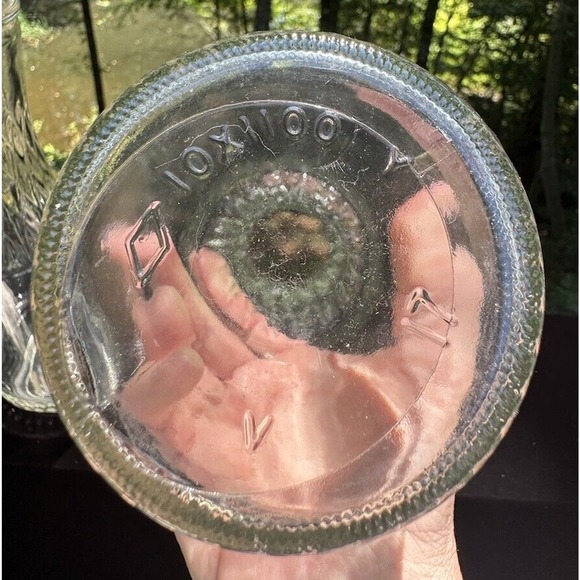 Anchor Hocking Milk Bottles Or Juice Carafe Clear Glass Containers Set of 2 -S32 - Picture 7 of 8